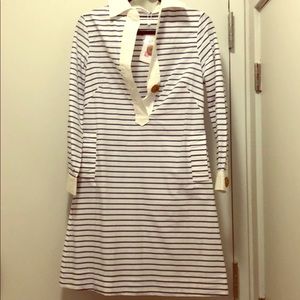 BNWT blue and white striped CK Bradley dress